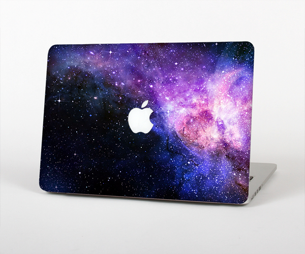 The Vibrant Purple and Blue Nebula Skin Set for the Apple MacBook Pro 15" with Retina Display