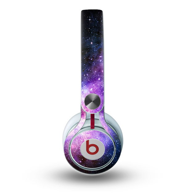 The Vibrant Purple and Blue Nebula Skin for the Beats by Dre Mixr Headphones