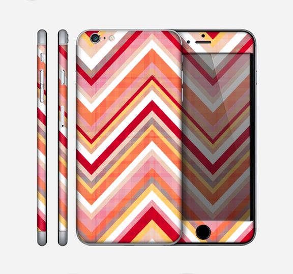 The Vibrant Red & Yellow Sharp Layered Chevron Pattern Skin for the Apple iPhone 6 Plus