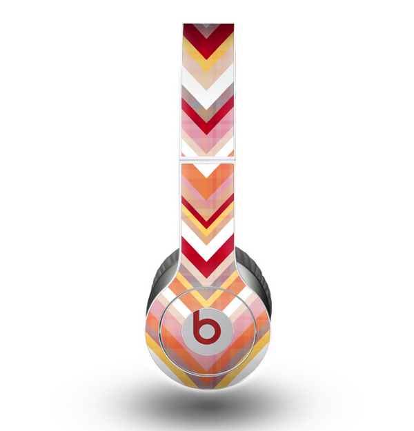 The Vibrant Red & Yellow Sharp Layered Chevron Pattern Skin for the Beats by Dre Original Solo-Solo HD Headphones