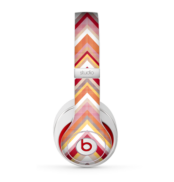 The Vibrant Red & Yellow Sharp Layered Chevron Pattern Skin for the Beats by Dre Studio (2013+ Version) Headphones