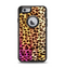 The Vibrant Striped Cheetah Animal Print Apple iPhone 6 Otterbox Defender Case Skin Set