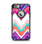 The Vibrant Teal & Colored Chevron Pattern V1 Apple iPhone 6 Otterbox Defender Case Skin Set