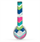 The Vibrant Teal & Colored Layered Chevron V3 Skin for the Beats by Dre Solo 2 Headphones