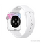 The Vibrant Vintage Polka & Sketch Pink-Blue Floral Full-Body Skin Kit for the Apple Watch