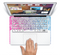 The Vibrant Vintage Polka & Sketch Pink-Blue Floral Skin Set for the Apple MacBook Pro 13" with Retina Display