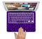 The Vibrant Violet Leopard Print Skin Set for the Apple MacBook Pro 15" with Retina Display