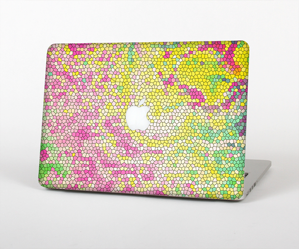The Vibrant Yellow Colored Dots Skin Set for the Apple MacBook Pro 15" with Retina Display