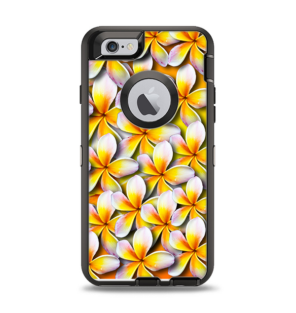The Vibrant Yellow Flower Pattern Apple iPhone 6 Otterbox Defender Case Skin Set