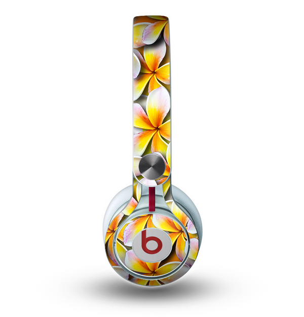 The Vibrant Yellow Flower Pattern Skin for the Beats by Dre Mixr Headphones