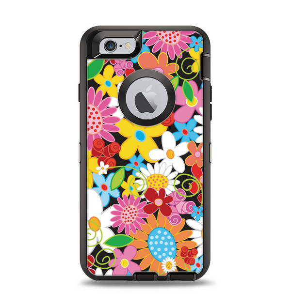 The Vibrant vector Flower Petals Apple iPhone 6 Otterbox Defender Case Skin Set