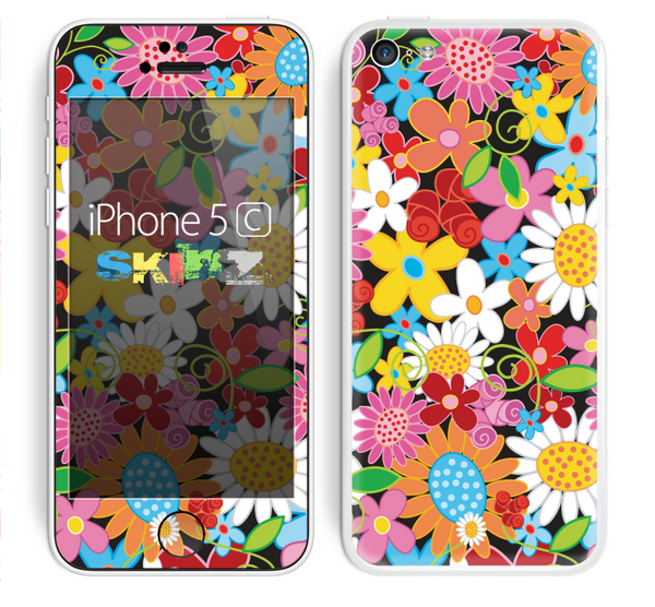 The Vibrant Vector Flower Petals Skin for the Apple iPhone 5c