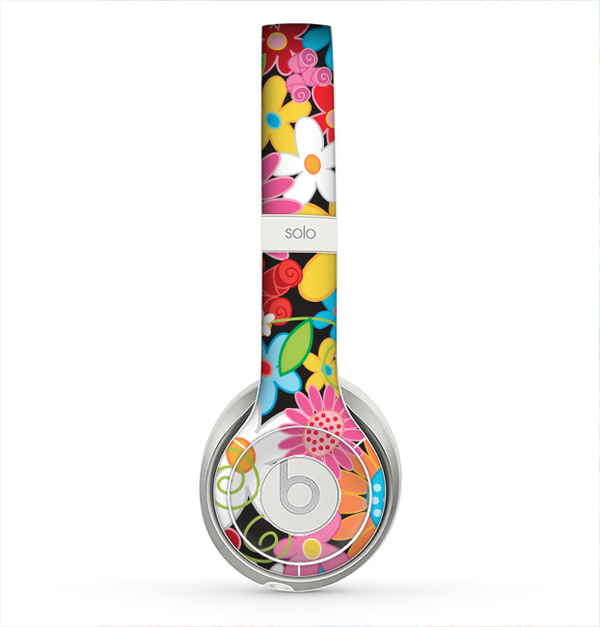 The Vibrant vector Flower Petals Skin for the Beats by Dre Solo 2 Headphones