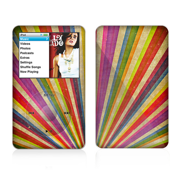 The Vinatge Sprouting Ray of colors Skin For The Apple iPod Classic