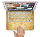 The Vintage Antique Gold Grunge Pattern Skin Set for the Apple MacBook Pro 15" with Retina Display