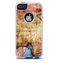 The Vintage Blue Butterfly Background Skin For The iPhone 5-5s Otterbox Commuter Case