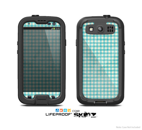 The Vintage Blue Plaid Skin For The Samsung Galaxy S3 LifeProof Case