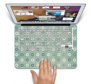 The Vintage Blue & Tan Circles Skin Set for the Apple MacBook Pro 13" with Retina Display