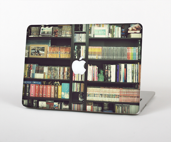 The Vintage Bookcase V2 Skin Set for the Apple MacBook Pro 13" with Retina Display