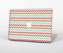 The Vintage Brown-Teal-Pink Chevron Pattern Skin Set for the Apple MacBook Pro 15" with Retina Display