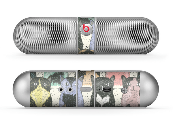 The Vintage Cat portrait Skin for the Beats by Dre Pill Bluetooth Speaker
