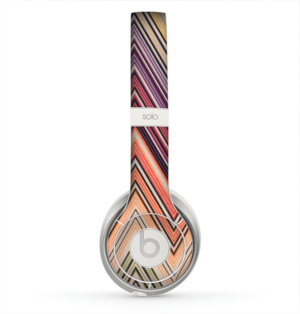 The Vintage Colored V3 Chevron Pattern Skin for the Beats by Dre Solo 2 Headphones