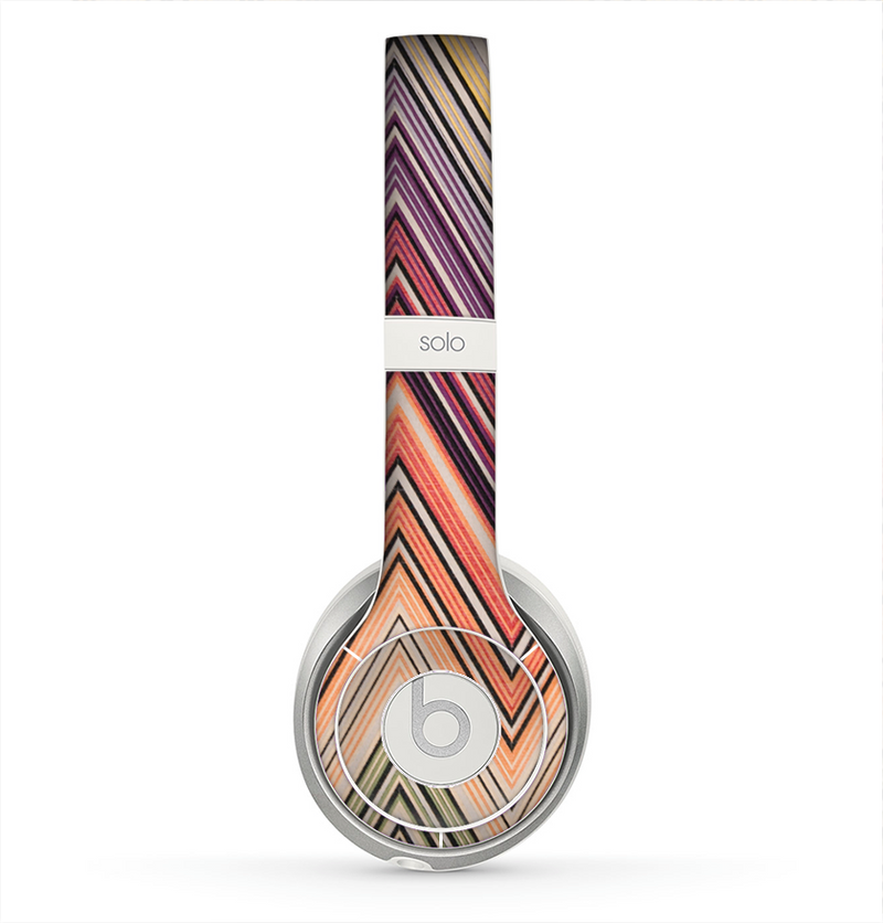 The Vintage Colored V3 Chevron Pattern Skin for the Beats by Dre Solo 2 Headphones