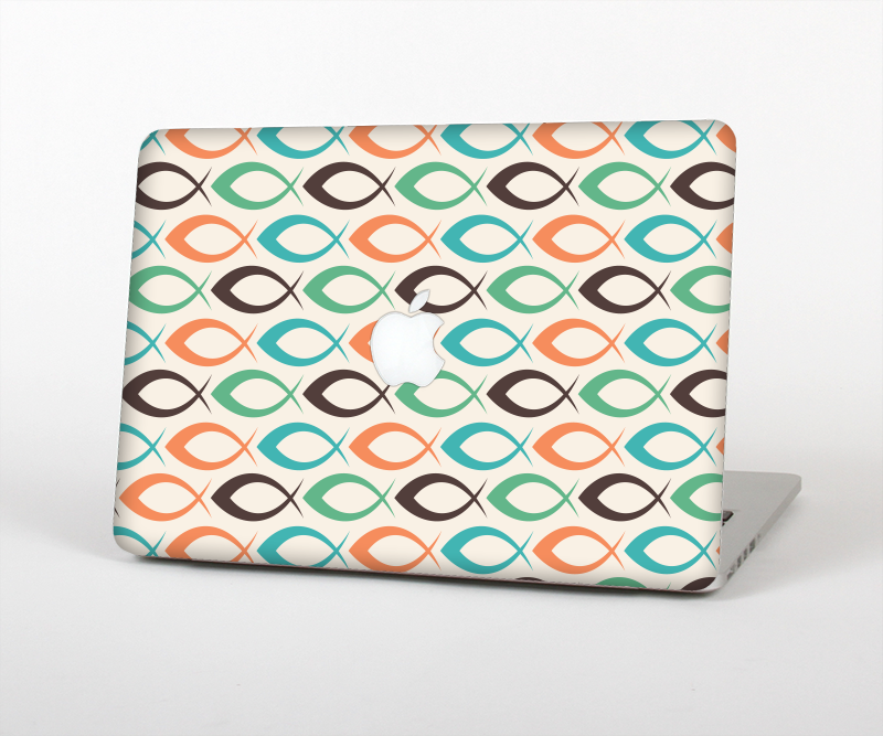 The Vintage Colored Vector Fish Icons Skin Set for the Apple MacBook Pro 13" with Retina Display