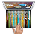 The Vintage Colored Wooden Planks Skin Set for the Apple MacBook Pro 13" with Retina Display