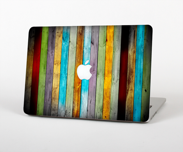 The Vintage Colored Wooden Planks Skin Set for the Apple MacBook Pro 15" with Retina Display