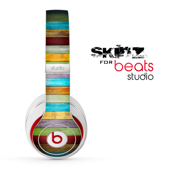 The Vintage Colored Wooden Planks Skin for the Beats Studio