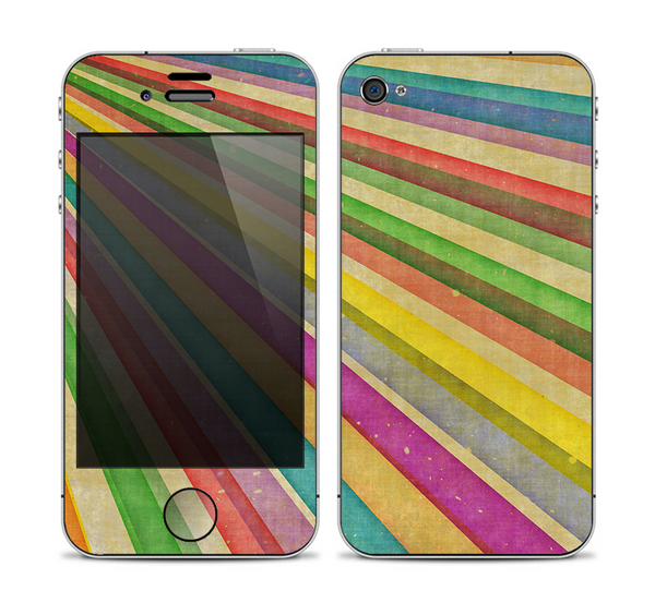 The Vintage Downward Ray of Colors Skin for the Apple iPhone 4-4s