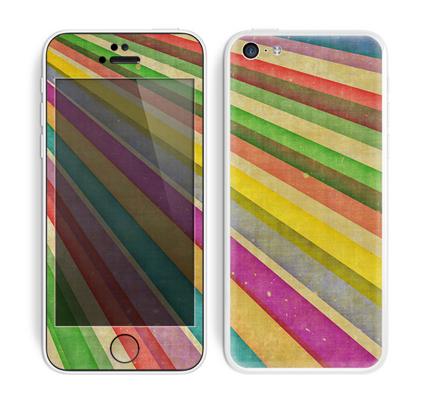 The Vintage Downward Ray of Colors Skin for the Apple iPhone 5c