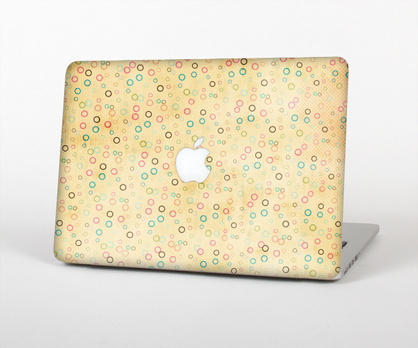 The Vintage Golden Tiny Polka Dots Skin Set for the Apple MacBook Pro 13" with Retina Display