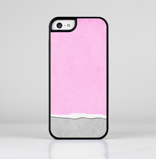 The Vintage Gray & Pink Texture Skin-Sert for the Apple iPhone 5c Skin-Sert Case
