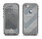 The Vintage Gray Textured Chevron Pattern Wide V3 Apple iPhone 5c LifeProof Fre Case Skin Set
