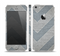 The Vintage Gray Textured Chevron Pattern Wide V3 Skin Set for the Apple iPhone 5