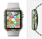The Vintage Green Floral Vector Pattern Full-Body Skin Kit for the Apple Watch