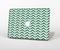 The Vintage Green & Tan Chevron Pattern Skin Set for the Apple MacBook Pro 13" with Retina Display