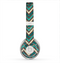 The Vintage Green & Tan Chevron Pattern Skin for the Beats by Dre Solo 2 Headphones