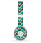 The Vintage Green & Tan Chevron Pattern V4 Skin for the Beats by Dre Solo 2 Headphones