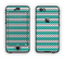 The Vintage Green & White Chevron Pattern V4 Apple iPhone 6 Plus LifeProof Nuud Case Skin Set