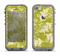 The Vintage Green & White Floral Pattern Apple iPhone 5c LifeProof Fre Case Skin Set