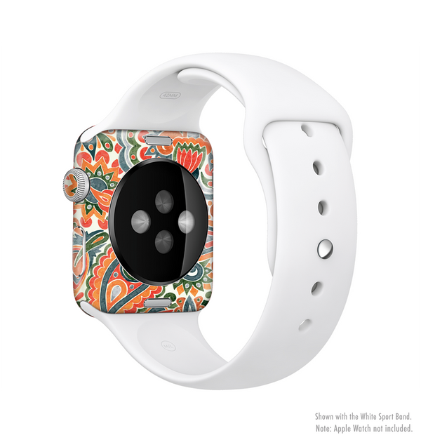 The Vintage Hand-Painted Coral Abstract Pattern Full-Body Skin Kit for the Apple Watch
