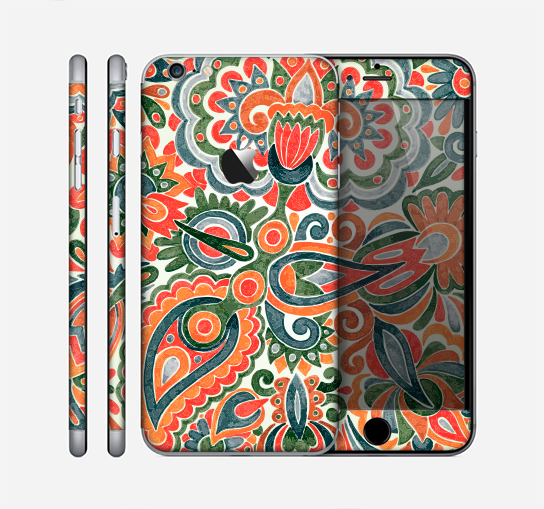 The Vintage Hand-Painted Coral Abstract Pattern Skin for the Apple iPhone 6 Plus