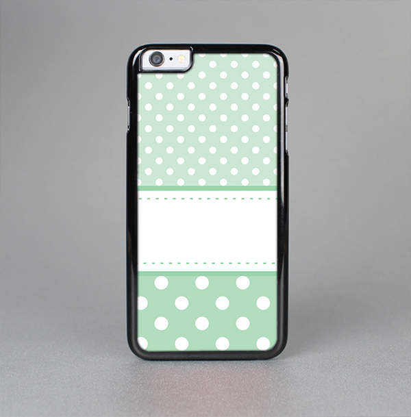 The Vintage Light Green Polka Dot With White Strip copy Skin-Sert Case for the Apple iPhone 6 Plus