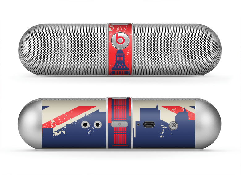 The Vintage London England Flag Skin for the Beats by Dre Pill Bluetooth Speaker