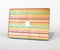 The Vintage Orange and Multi-Color Chevron Pattern V4 Skin Set for the Apple MacBook Pro 13" with Retina Display