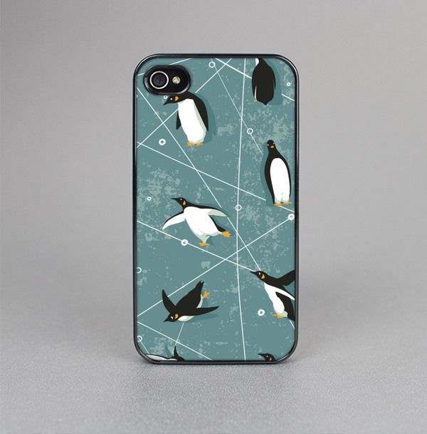 The Vintage Penguin Blue Collage Skin-Sert for the Apple iPhone 4-4s Skin-Sert Case