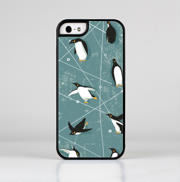 The Vintage Penguin Blue Collage Skin-Sert for the Apple iPhone 5-5s Skin-Sert Case